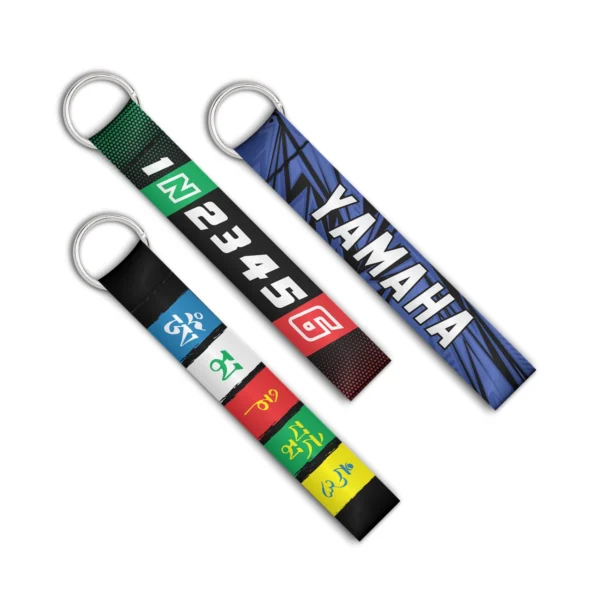 Bike keychain yamaha flag key tags